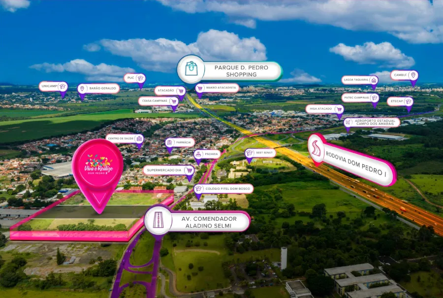 Mapa de localização Viva & Realize Dom Pedro 2